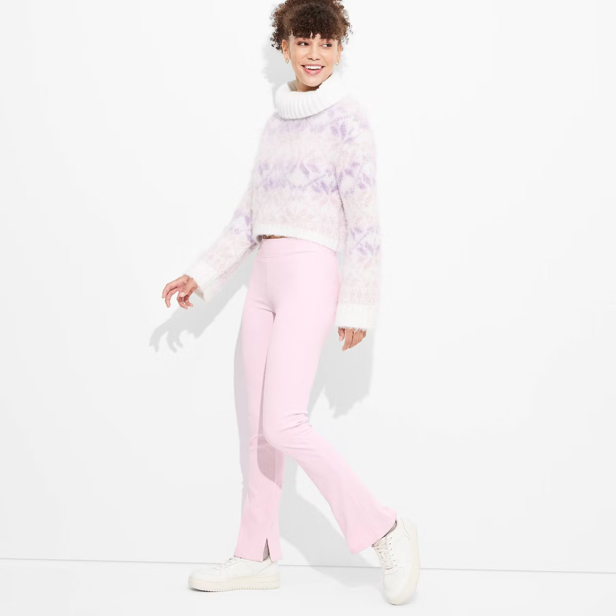 Women's High-Waisted Stovepipe Leggings - Wild Fable™ Light Pink M | Target