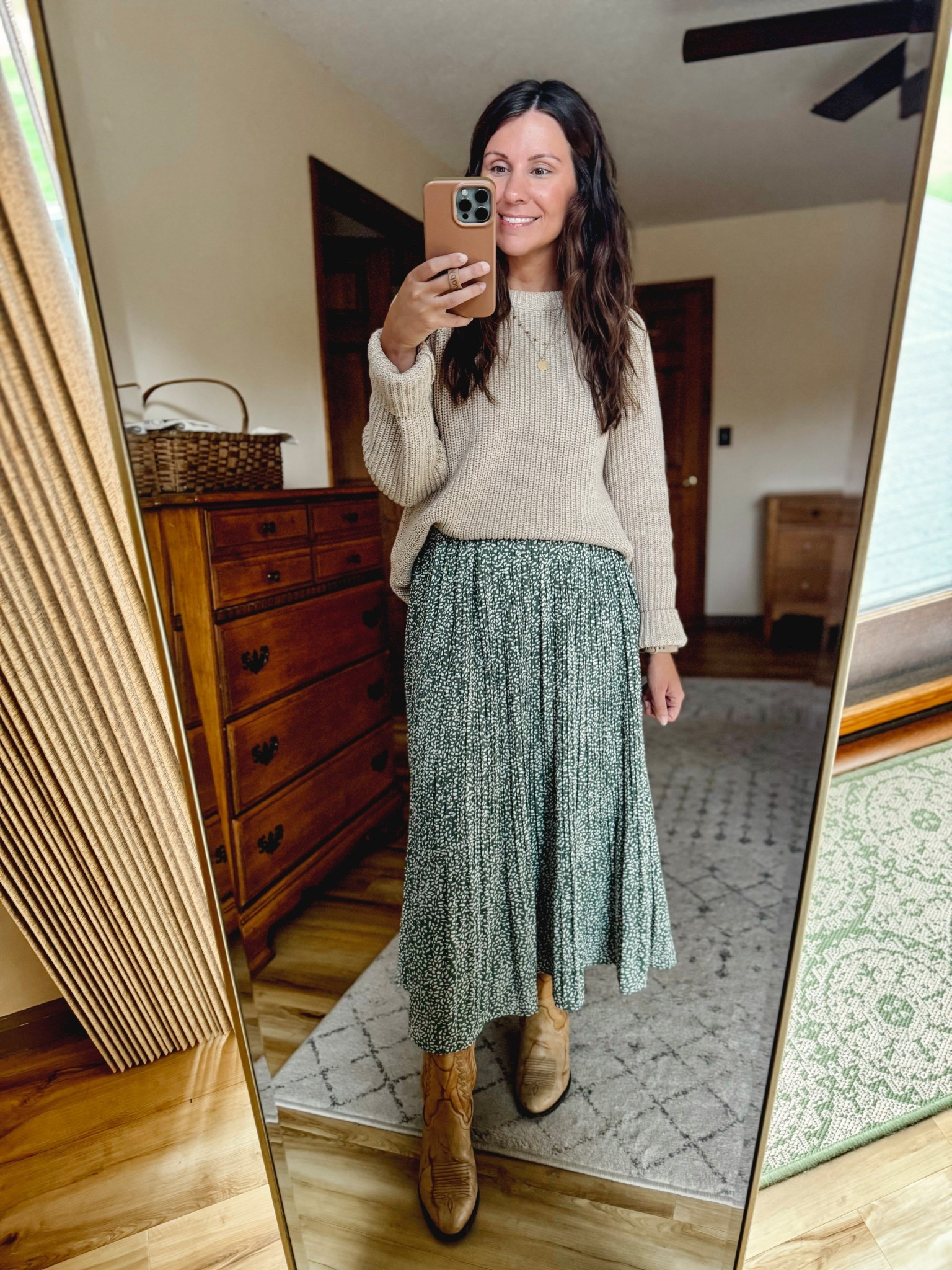 Wearing small in my sweater and small in my skirt. My cowboy boots are older so I linked similar ones 

#LTKFindsUnder100 #LTKSeasonal #LTKPetite