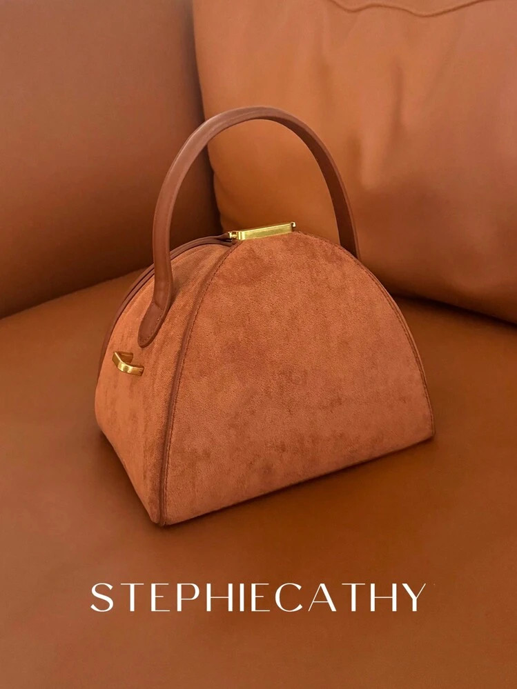 STEPHIECATHY Minimalist Elegant PU Vegan Leather Squeeze Lock Drawstring Closure Long Strap Cross... | SHEIN