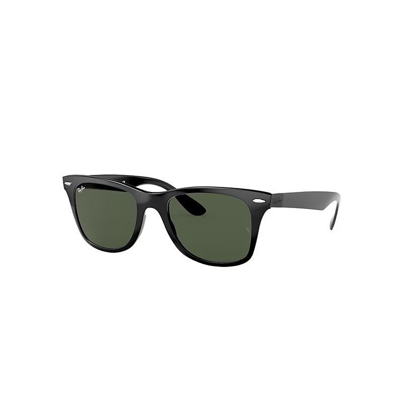 Ray-Ban Wayfarer Liteforce Sunglasses Black Frame Green Lenses 52-20 | Ray-Ban (US)