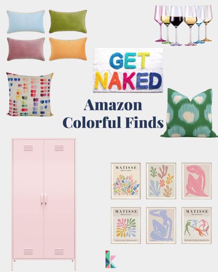Amazon, pink, bath mat, locker, Matisse, pillow, colorful pillow, rainbow, happy, sale, Amazon home, wine, wine glasses, colorful wine glasses
#Amazon

#LTKunder50 #LTKhome
