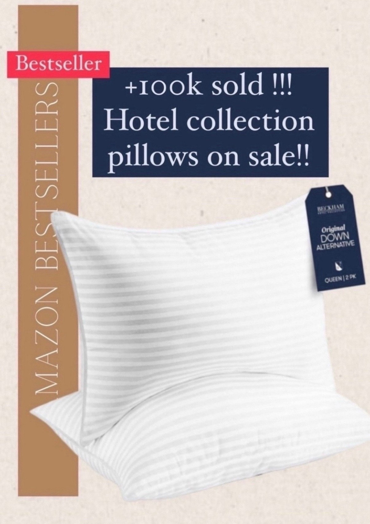 This hotel collection pillow has been a most loved bestseller and if you are in the market for new pillows then you should take a look.  There is a deal on it right now