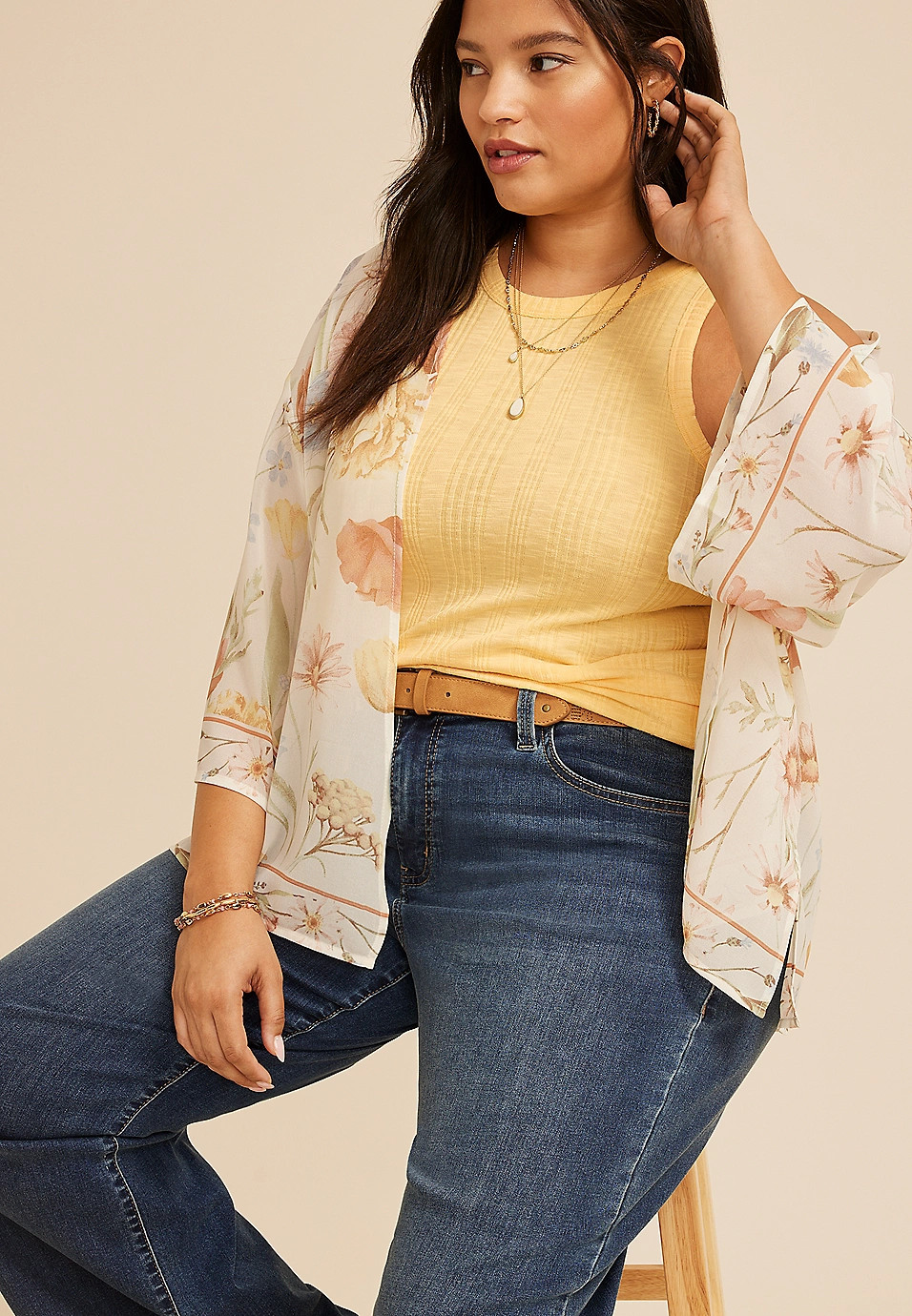 Plus Size 24/7 Variegated Ribbed Highline Tank Top | Maurices