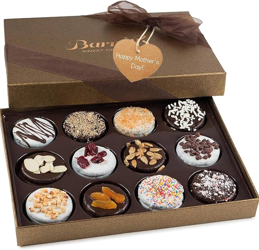 Mothers Day Gift Basket, 12 Gourmet Cookies, Chocolate Candy Biscotti Gift Box, Prime Gifts for M... | Amazon (US)