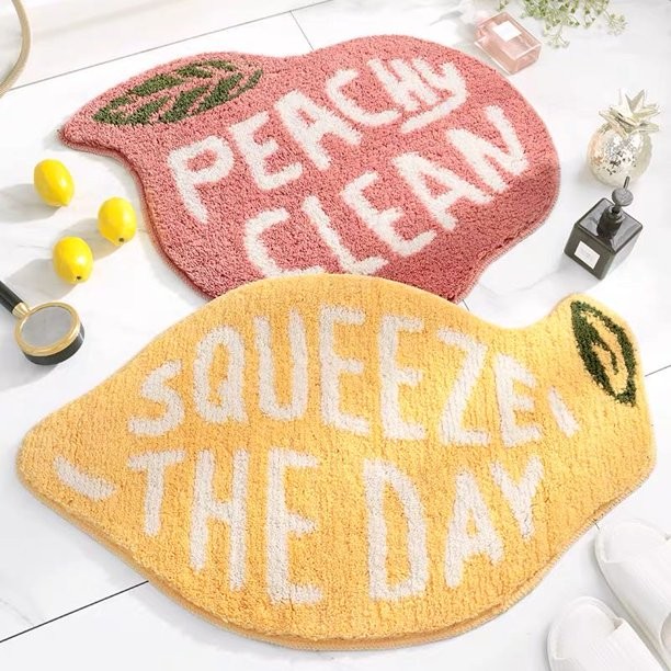 Cartoon Peach + Lemon 2pcs Decor Rug for Children' room, Floor Mat - Walmart.com | Walmart (US)
