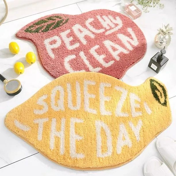 Cartoon Peach + Lemon 2pcs Decor Rug for Children' room, Floor Mat - Walmart.com | Walmart (US)