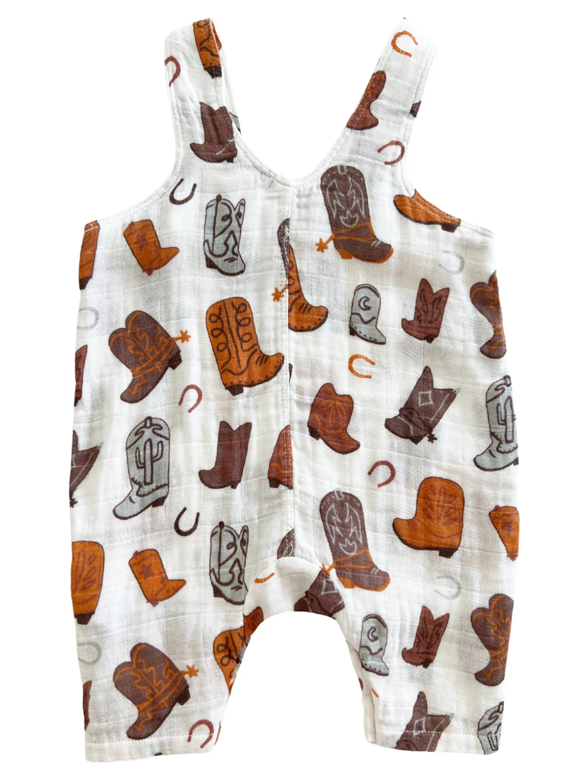 Muslin Overall, Cowboy Boots | SpearmintLOVE