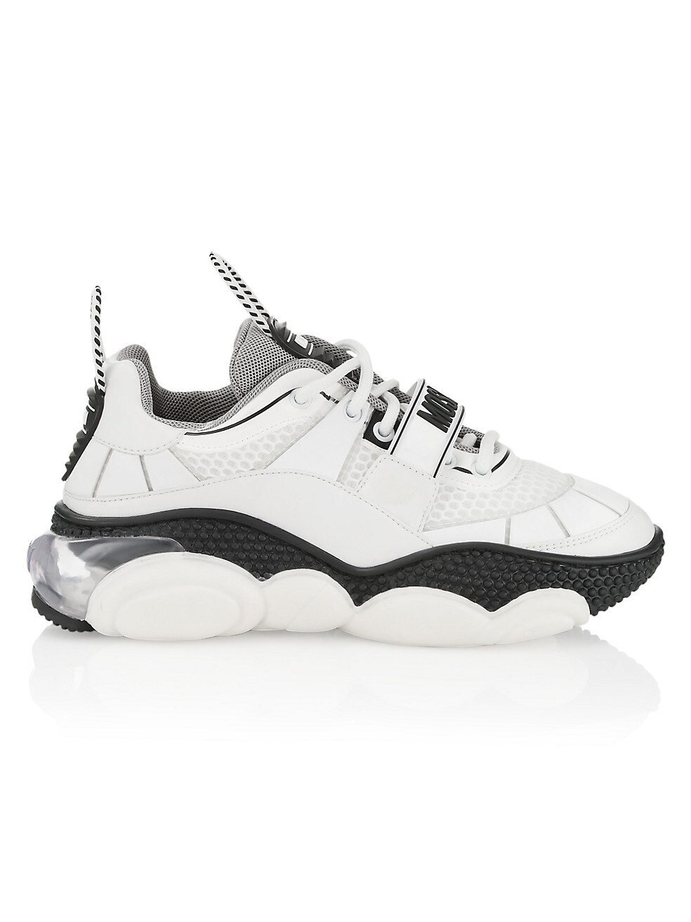 Logo-Strap Mesh Teddy-Sole Sneakers | Saks Fifth Avenue