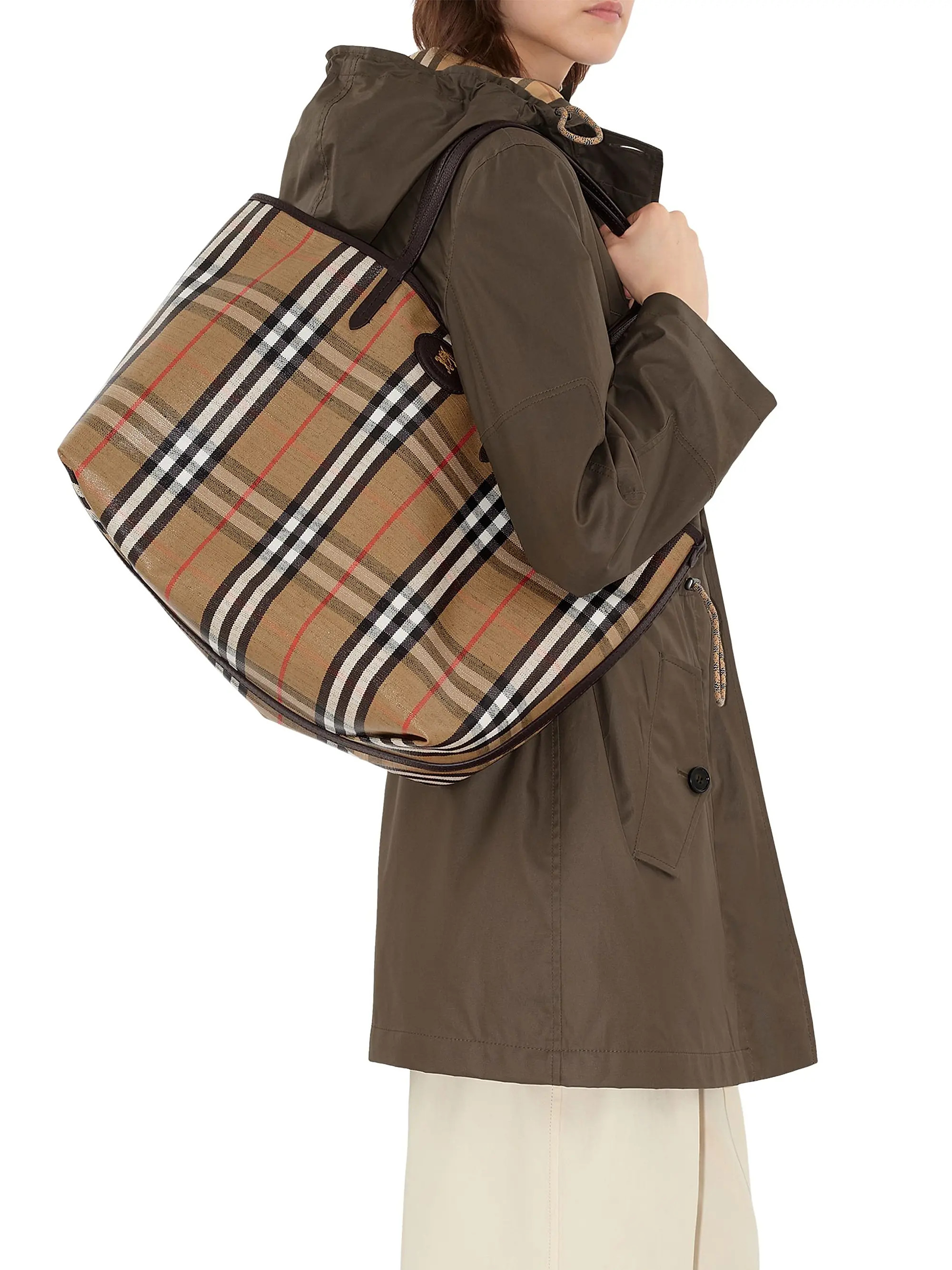 Burberry Highlands Check Tote Bag | Saks Fifth Avenue | Saks Fifth Avenue