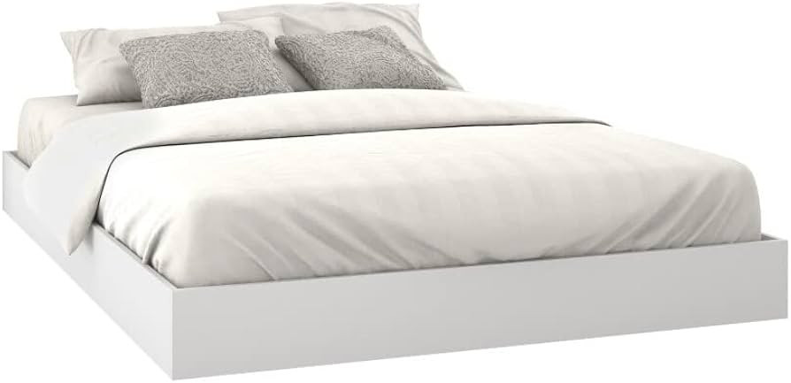 Nexera Queen Size Platform Bed, White | Amazon (US)