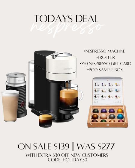 Nespresso machine on major sale!! Gift idea  

#LTKsalealert #LTKHoliday #LTKGiftGuide