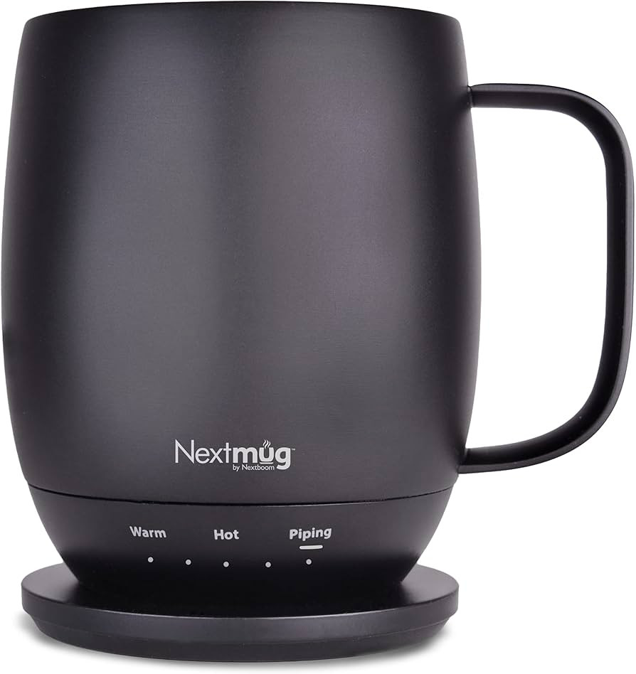 Nextmug - Temperature-Controlled, Self-Heating Coffee Mug (Black - 14 oz.) | Amazon (US)