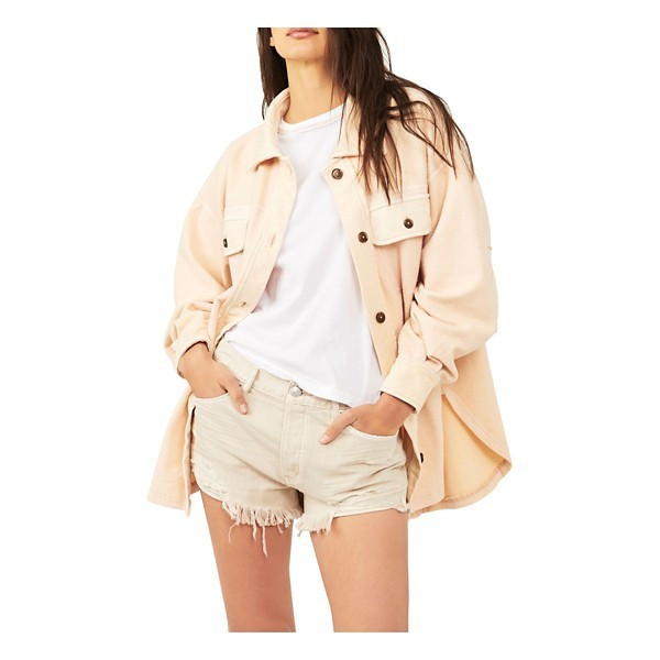 Women's Free People Ruby Long Sleeve Shacket Medium Sweetheart Sunrise | Scheels