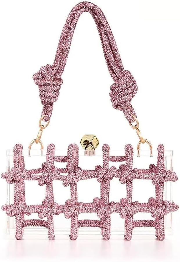 Clear Acrylic Bag Rhinestone Acrylic Clutch Crystal Evening Purses for Women Glitter Handbag for ... | Amazon (US)