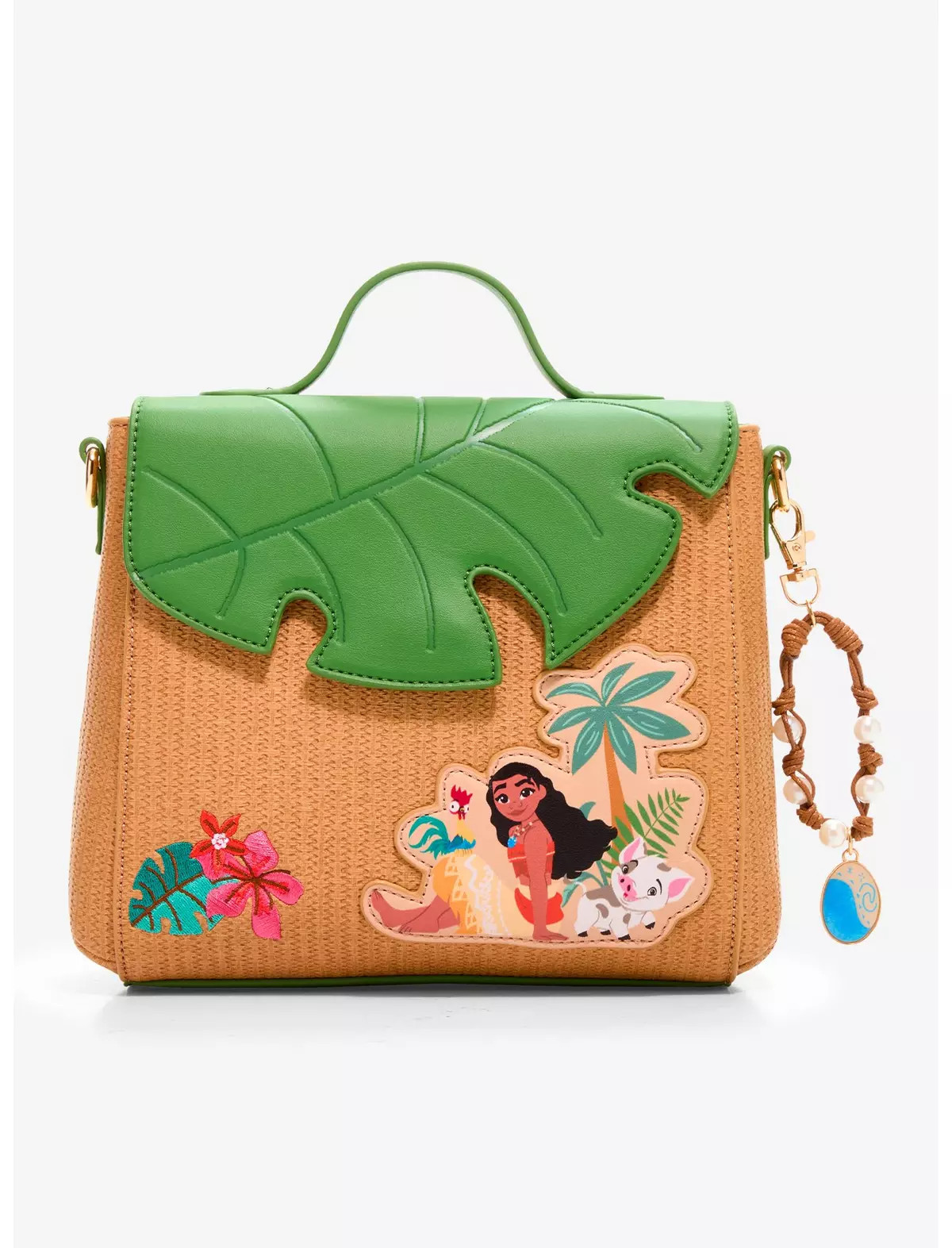 Her Universe Disney Moana Rattan Leaf Crossbody Bag With Charm | Hot Topic | Hot Topic