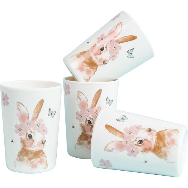 Printed Bunny Cup Set Of 4 - Rachel Parcell Tableware | Maisonette | Maisonette