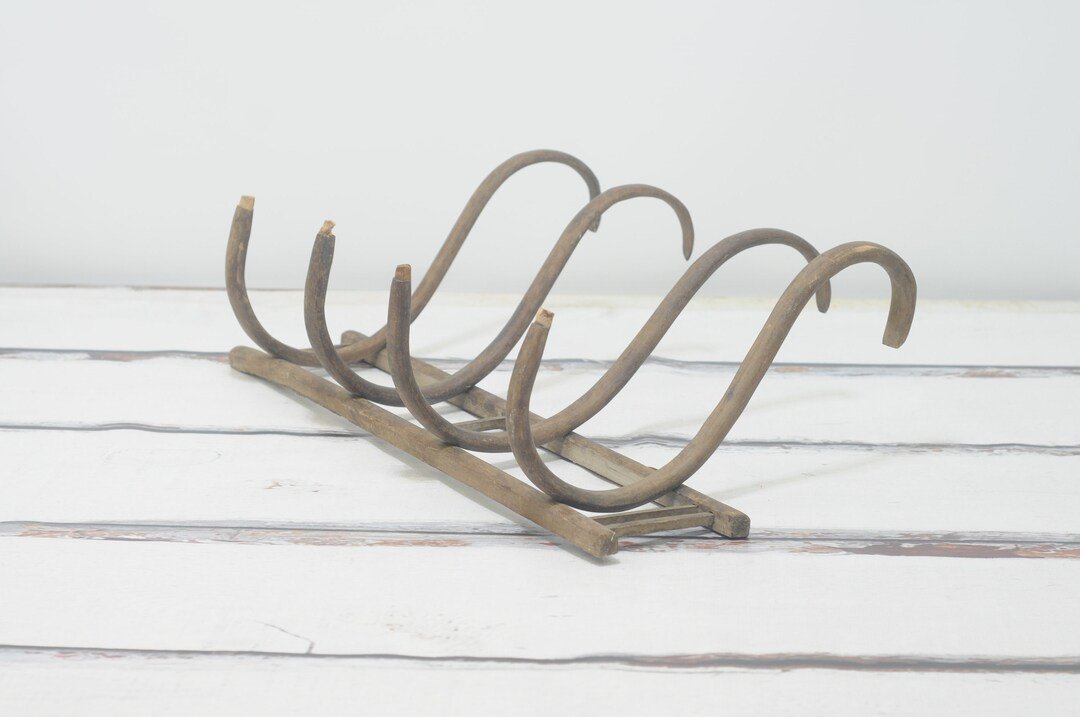 Antique Bent Wood Hook Wall Mount Coat and Hat Rack Railroad School Home Coat Rack 3 - Etsy | Etsy (US)