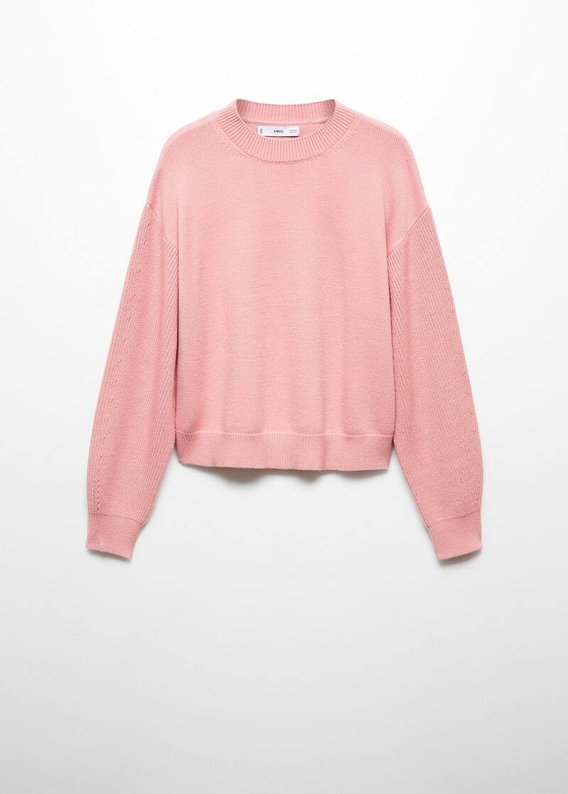 Gebreide trui met ronde hals -  Dames | Mango Nederland | MANGO (NL)