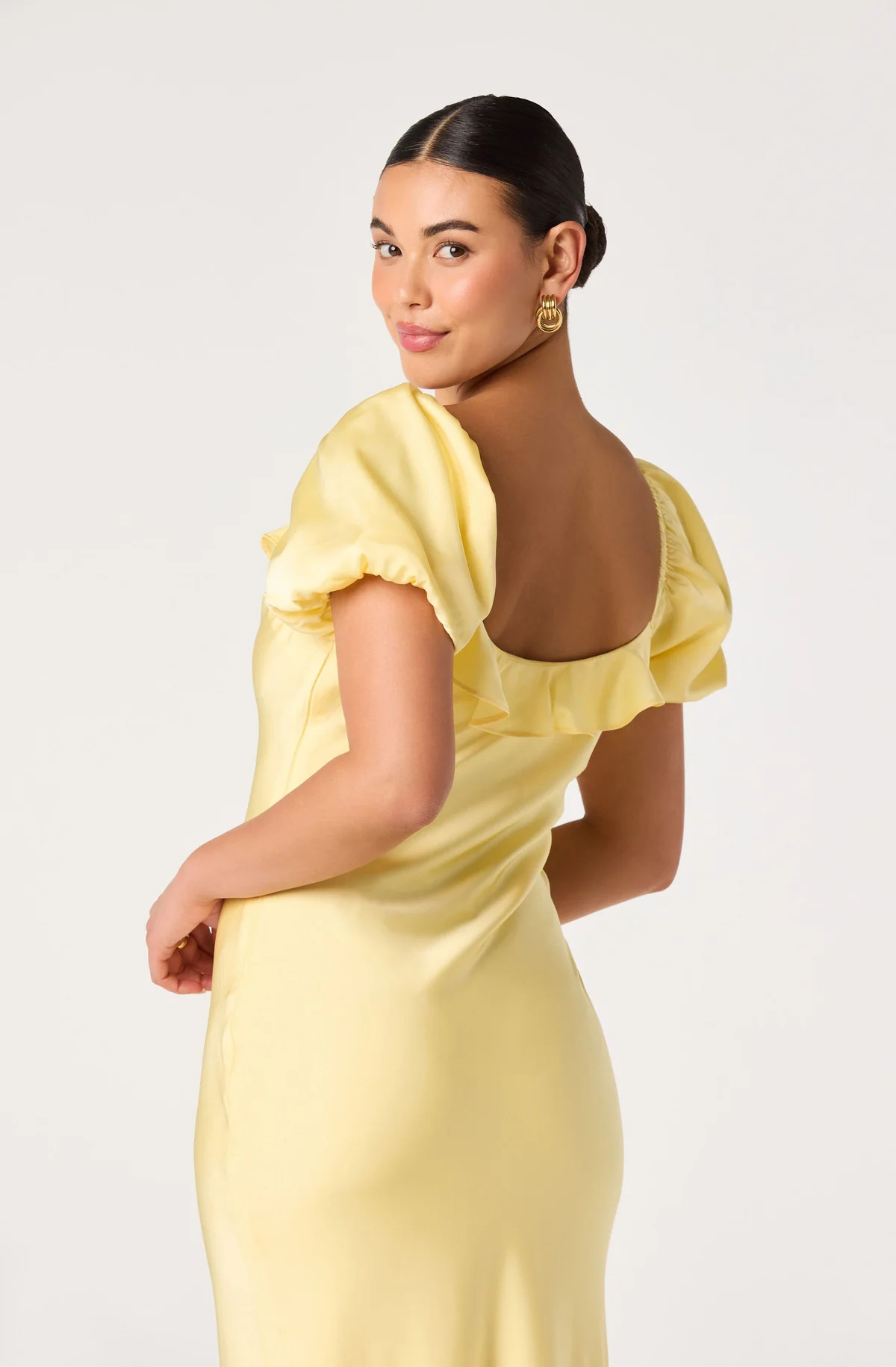 Bethrose 3D Rose Satin Maxi Dress - Seafoam / XS | ASTR The Label (US)