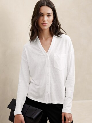 Linen-Blend Shirt | Banana Republic Factory