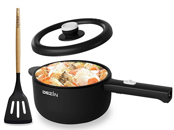 Dezin Hot Pot Electric, 2L Non-Stick Saut\u00e9 Pan, Rapid Noodles Cooker, Mini Portable Pot for ... | Amazon (US)