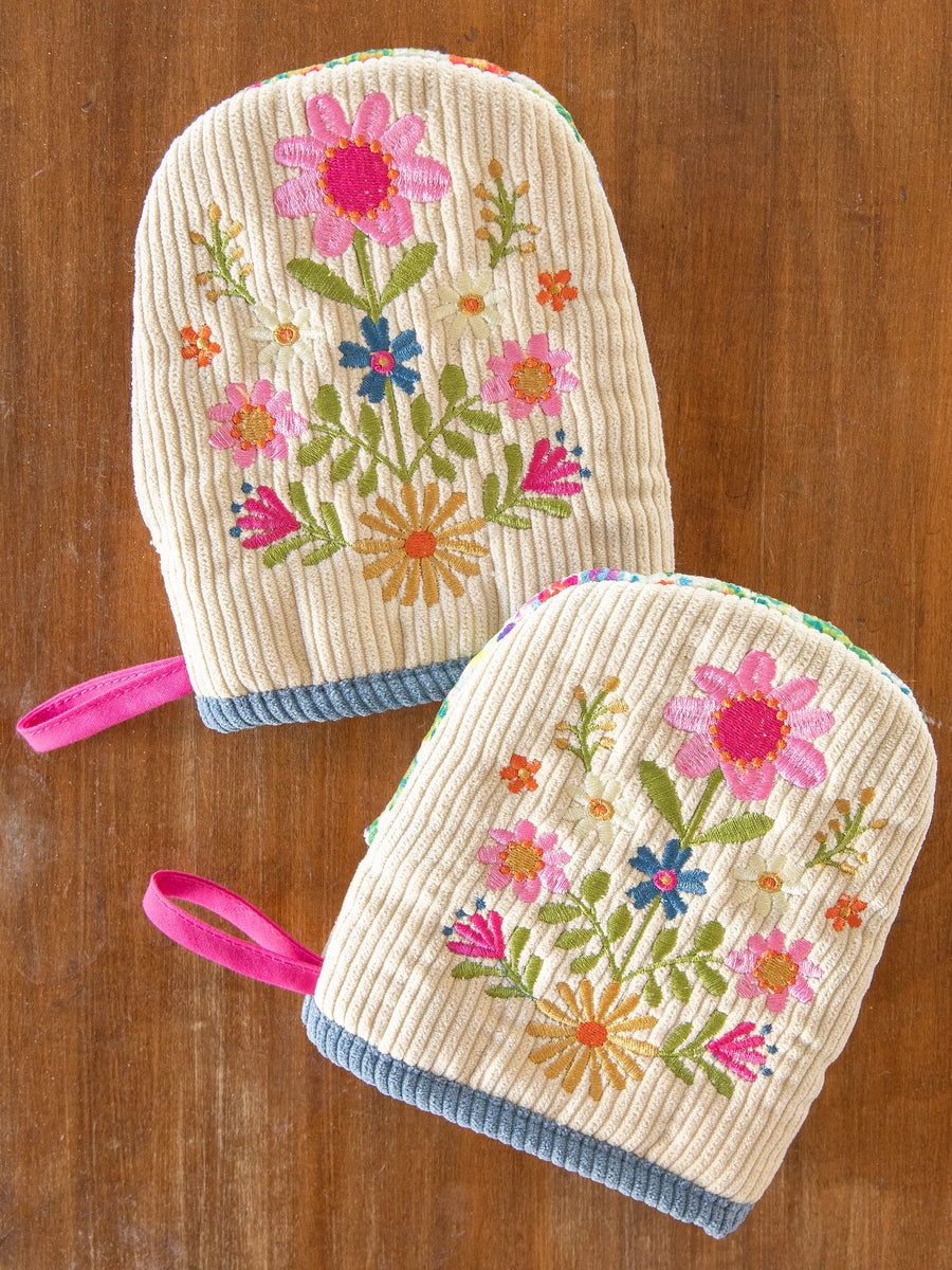 Embroidered Mini Oven Mitt Set of 2 | Natural Life