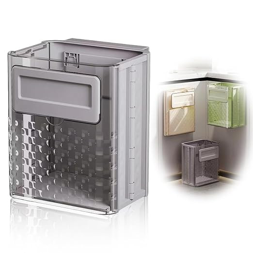 Hanging Kitchen Trash,Can Foldable Transparent Trash Can Kitchen Trash Can Cabinet Kitchen Compos... | Amazon (US)