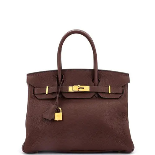 Pre-Owned Hermes Birkin Handbag Brown Clemence with Gold Hardware 30 in Havane at Nordstrom, Size Small | Nordstrom