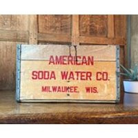 Vintage American Soda Water Crate, Vintage Wood Crate, Vintage Milwaukee Wisconsin, Rustic Industrial Storage | Etsy (US)