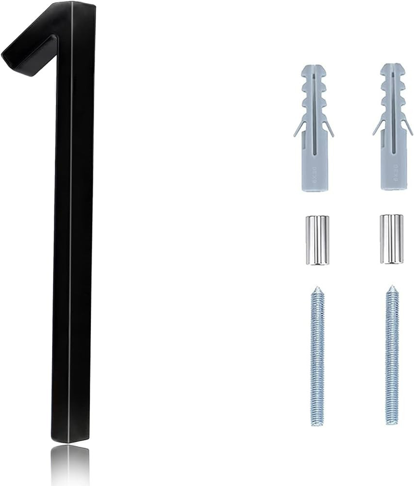 Black House Numbers - 5 Inch Modern Floating Address Numbers For Houses Rust Proof Zinc Alloy Eas... | Amazon (US)