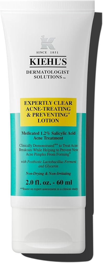 Kiehl's Expertly Clear Moisturizer with 1.2% Salicylic Acid & 2% Niacinamide, Hydrating Acne Trea... | Amazon (US)