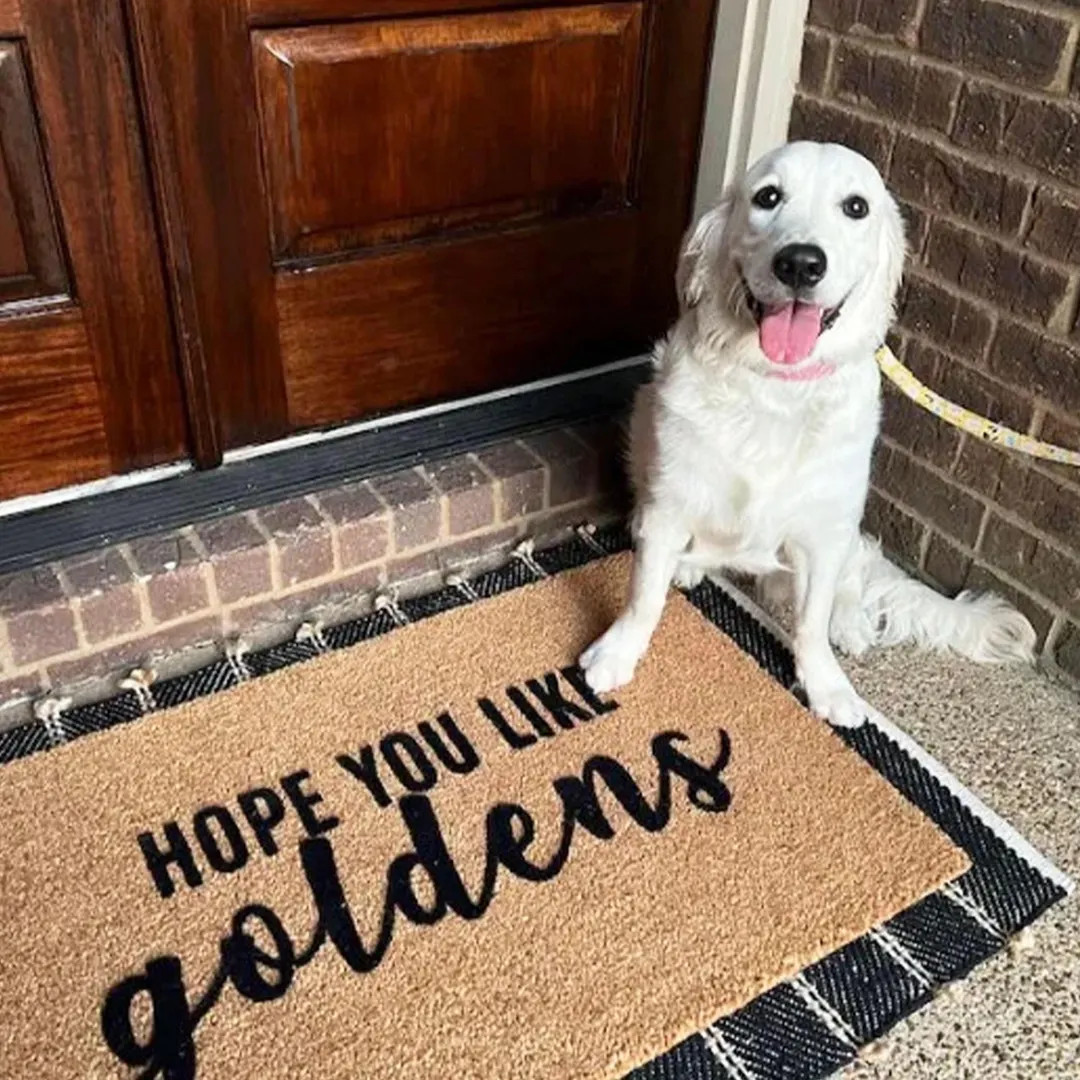 Golden Retriever Doormat Pet Lover Welcome Mat Cute Paw Print Rug for Dog Lovers - Etsy | Etsy (Global)