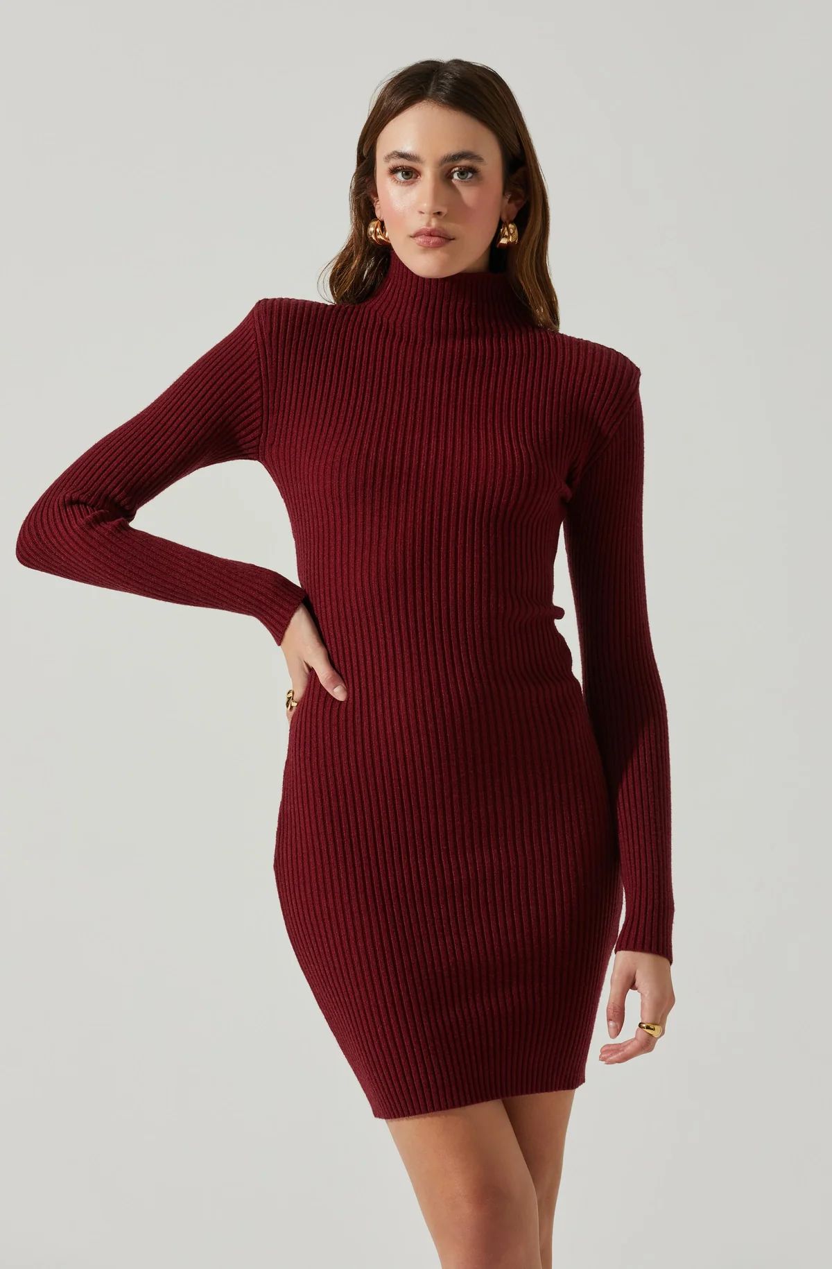 Gwendolyn Turtleneck Sweater Mini Dress | ASTR The Label (US)