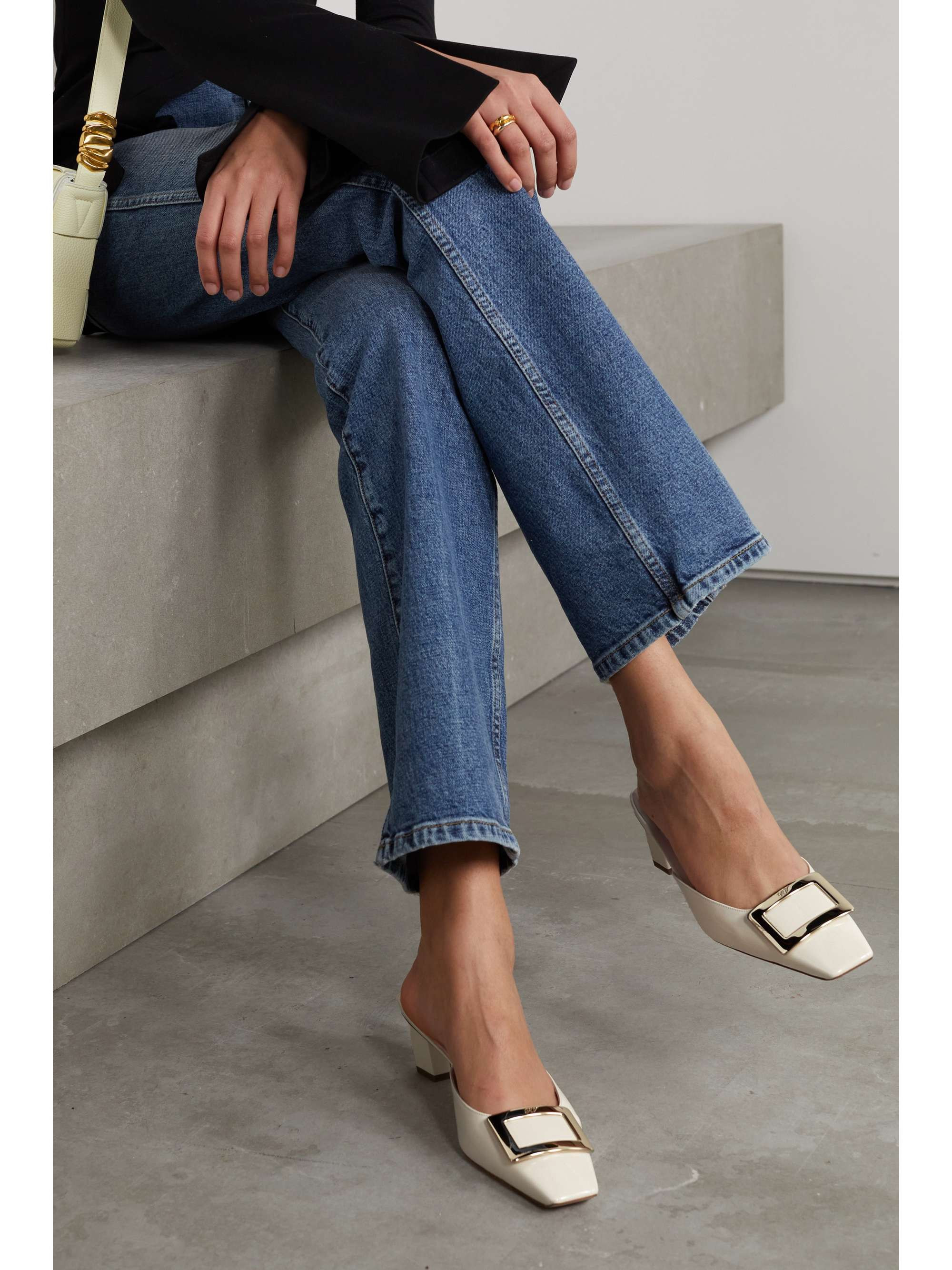 Belle Vivier patent-leather mules | NET-A-PORTER (US)