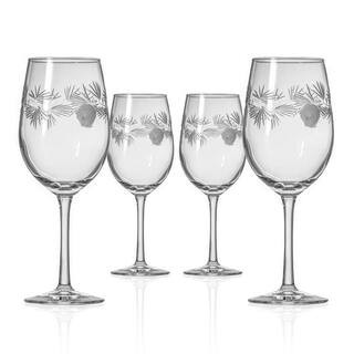 Icy Pine 12 oz. White Wine Glasses - Set of 4 | The Home Depot