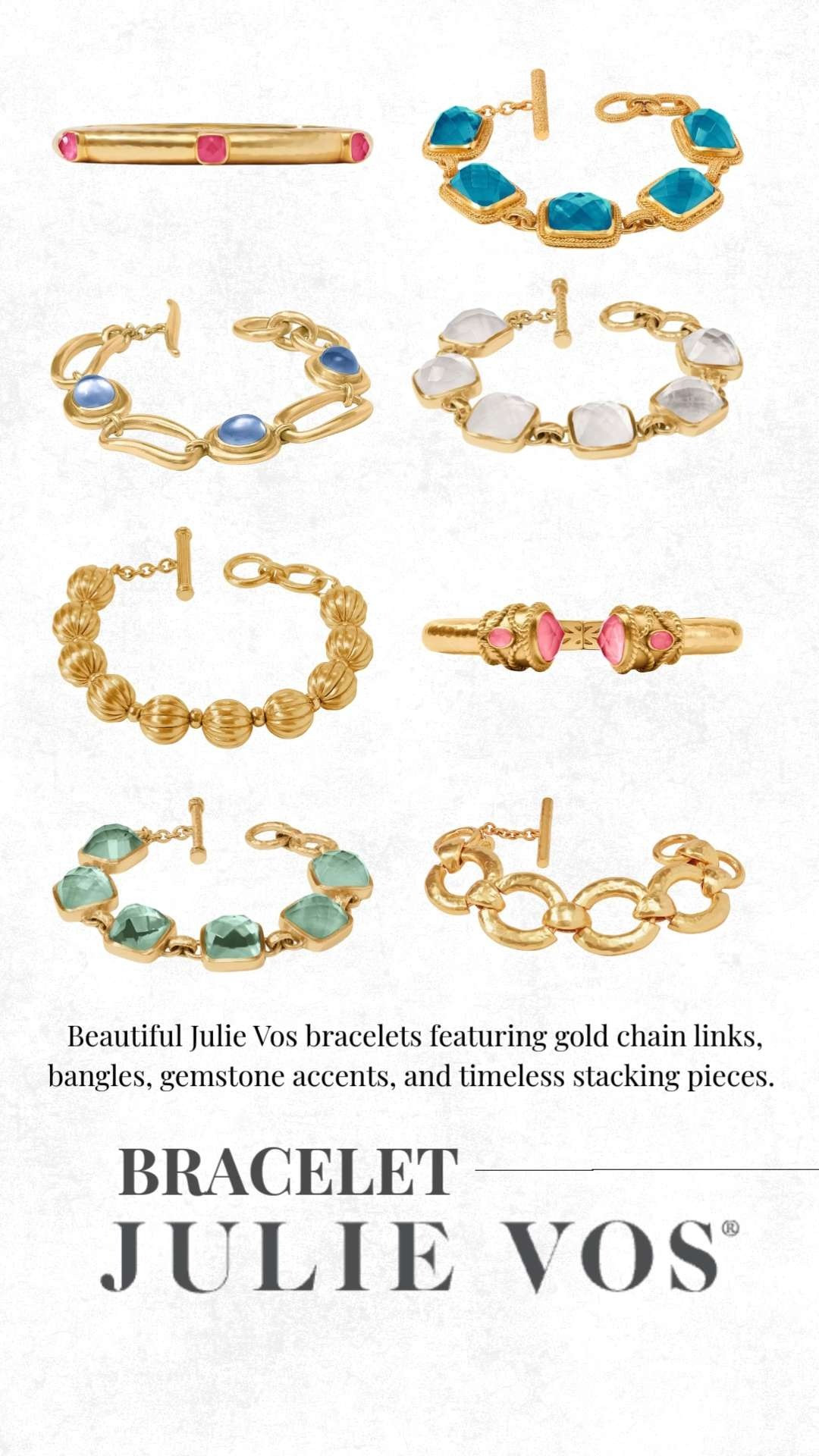 I've always believed accessories make the outfit, and these Julie Vos bracelets are some of my favorites. From classic gold links to delicate gemstone details, they're timeless pieces you'll reach for again and again.🫶🏻 

 #LTKootd #LTKOver40 #LTKSaleAlert