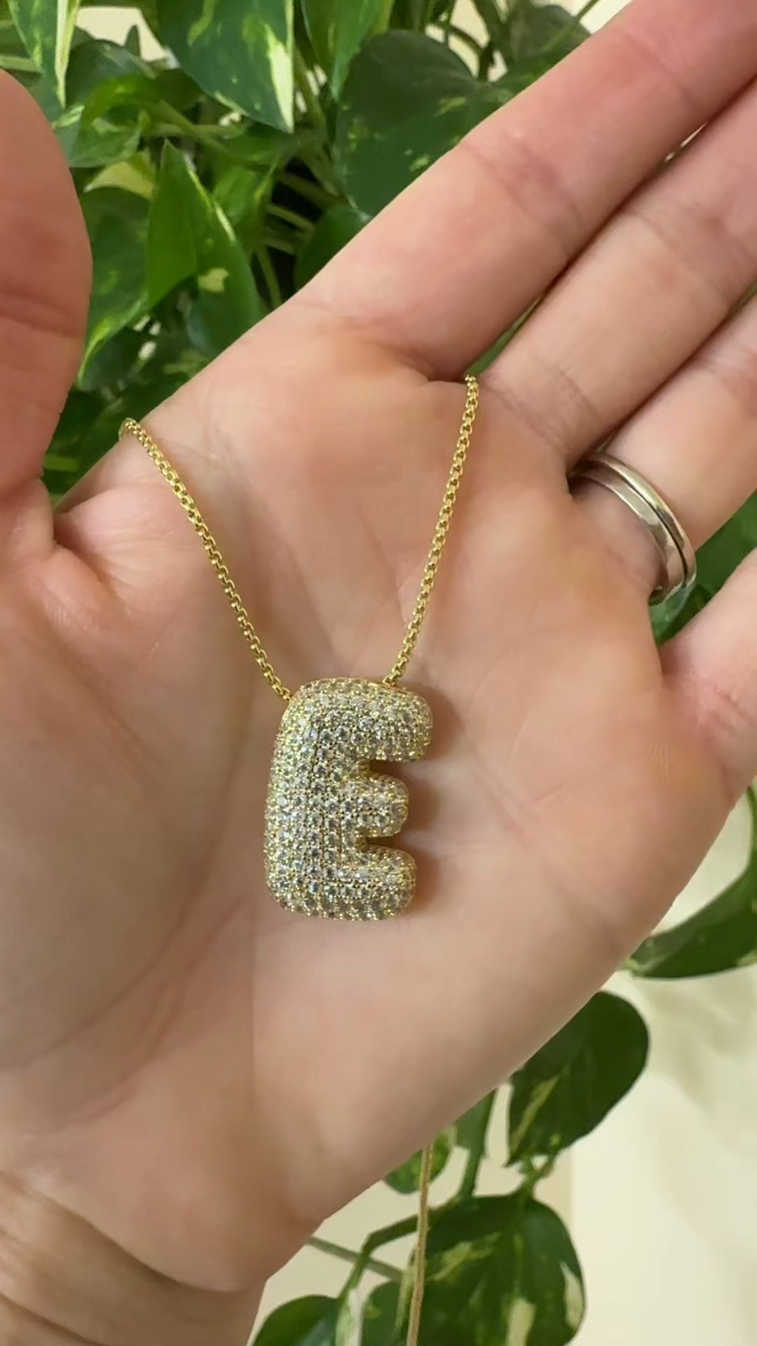 Obsessed is an understatement ✨ This bubble letter initial necklace is fully iced with sparkling cubic zirconia crystals and adds the perfect pop to any outfit. Cute, personal, and made to layer or stand on its own. #necklace #initialnecklace  

#LTKFindsUnder50