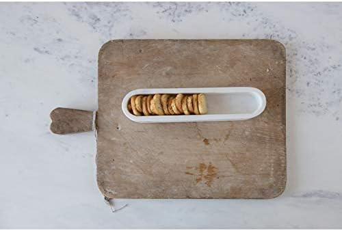 Amazon.com: Creative Co-Op White Marble Cracker Dish : Home & Kitchen | Amazon (US)