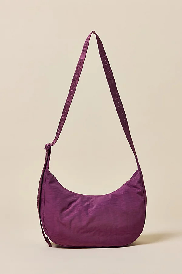 BAGGU Medium Nylon Crescent Bag in Wild Plum, Women's at Urban Outfitters | Urban Outfitters (US and RoW)