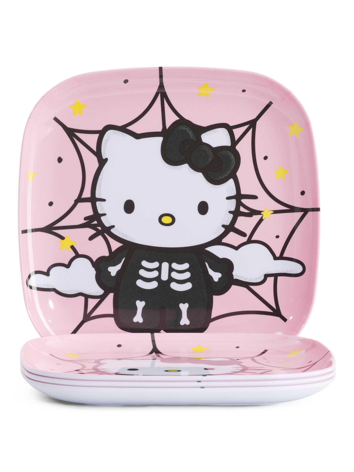 4pc Skeleton Melamine Plates | TJ Maxx