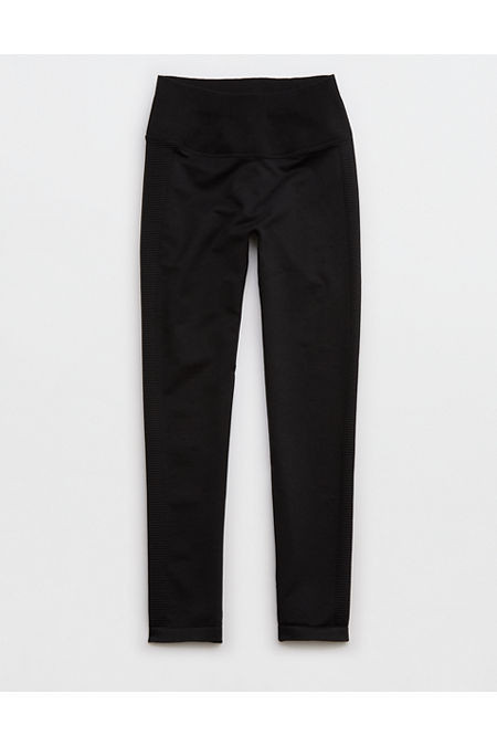 OFFLINE By Aerie Seamless Legging Women's True Black XS | Aerie