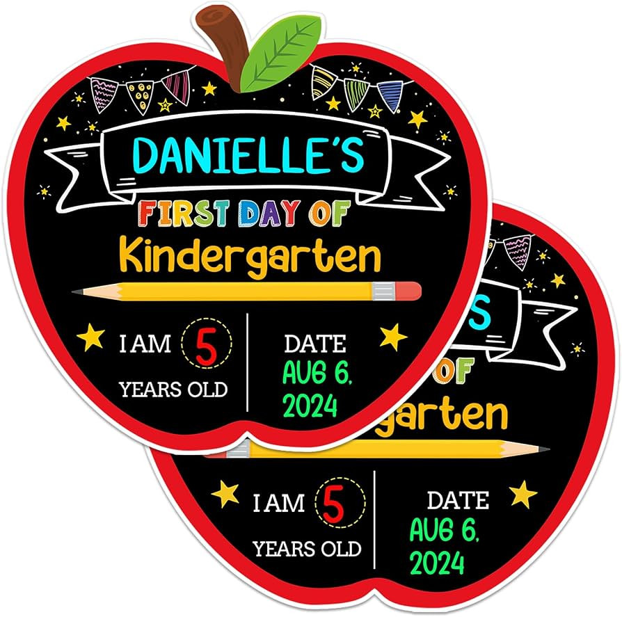 First Day & Last Day of School Chalkboard Signs, 9.5"x10.3" Double Sided Back to School Board for... | Amazon (US)