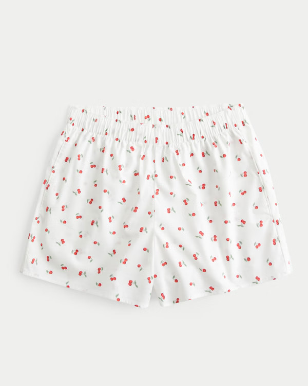 Women's Poplin Sleep Boxer Shorts | Women's Bottoms | HollisterCo.com | Hollister (UK)