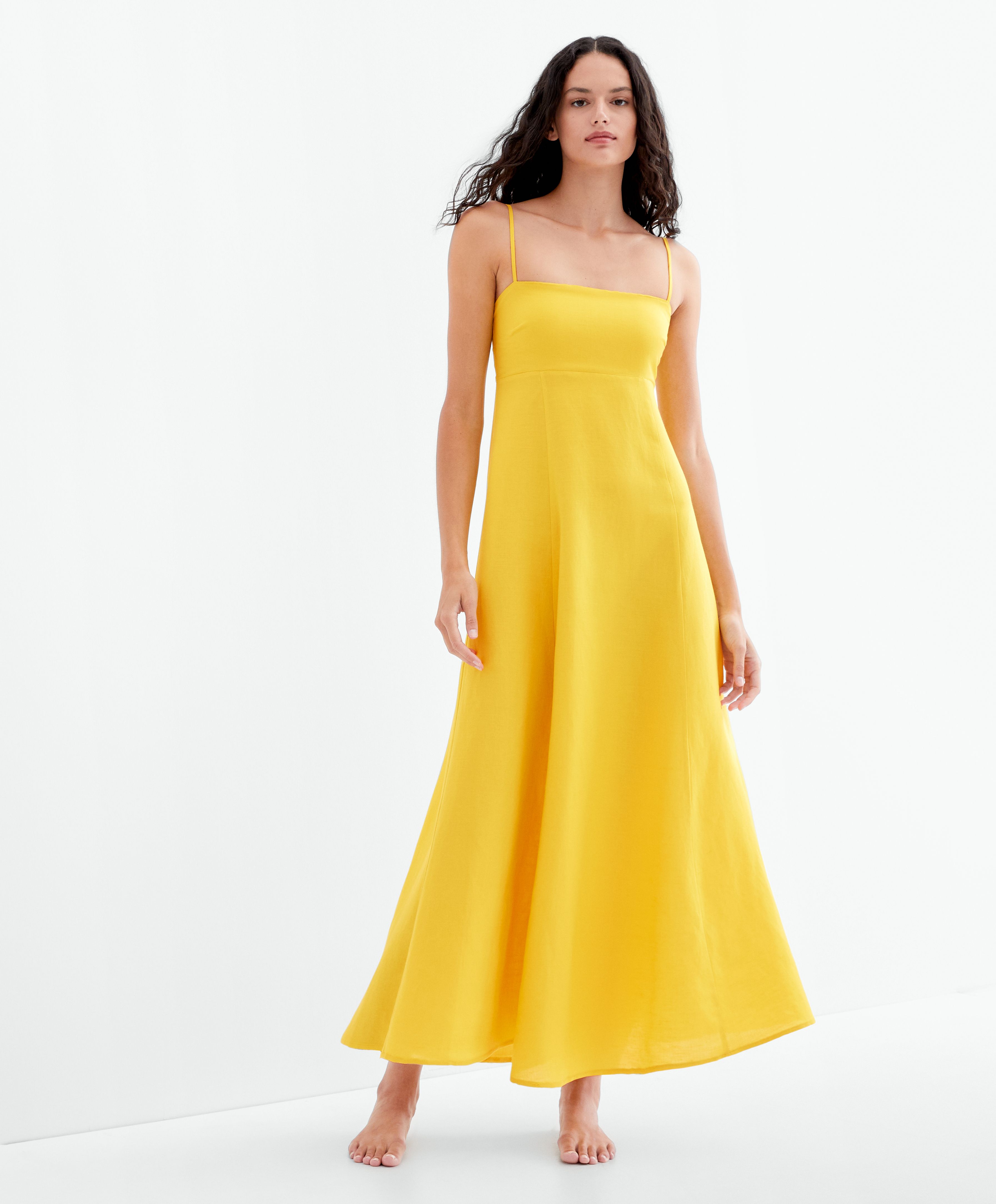 Linen bandeau dress | OYSHO United Kingdom | OYSHO PL