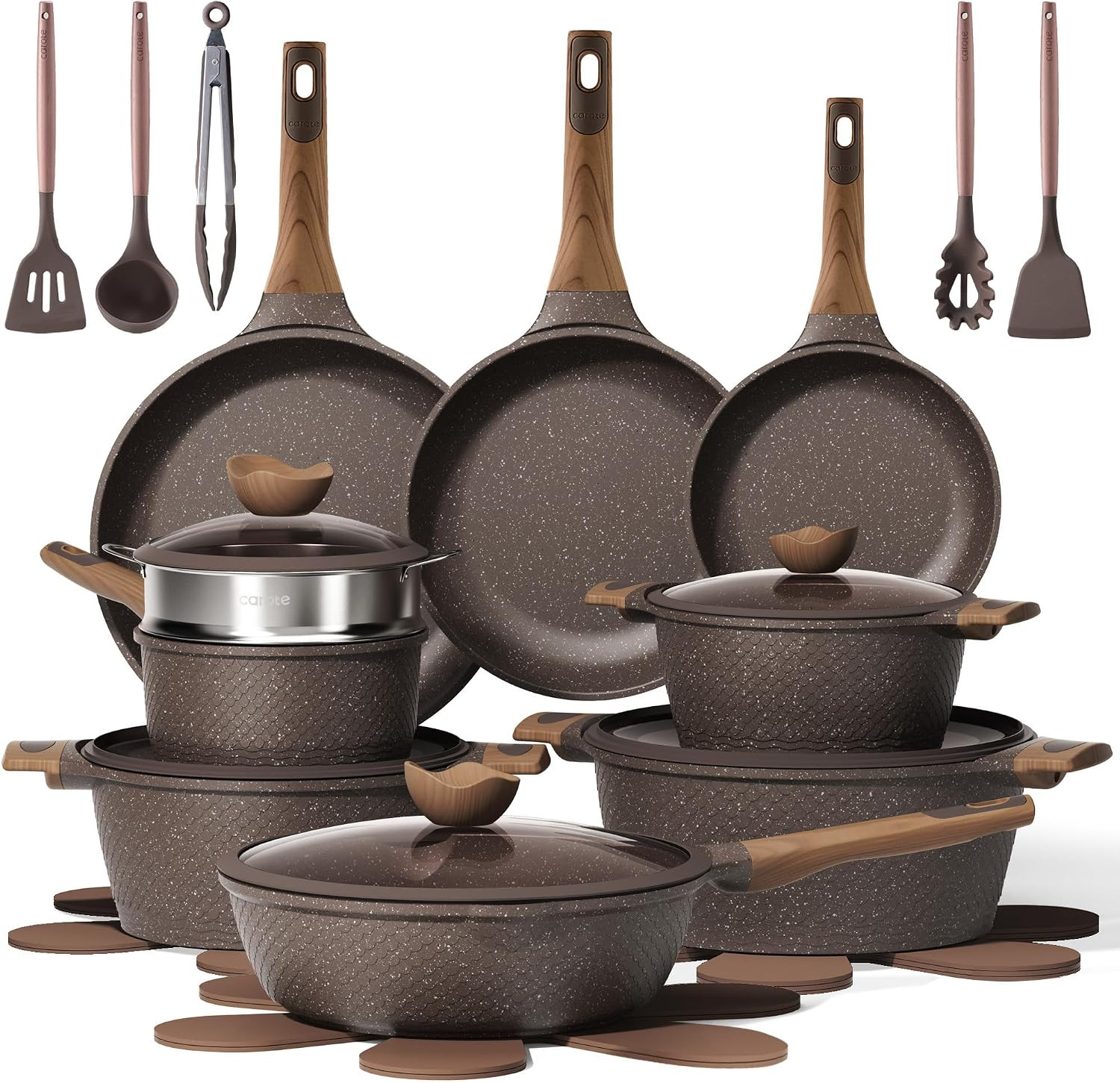 CAROTE 26pcs Pots and Pans Set Non Stick Cookware Sets | Amazon (US)