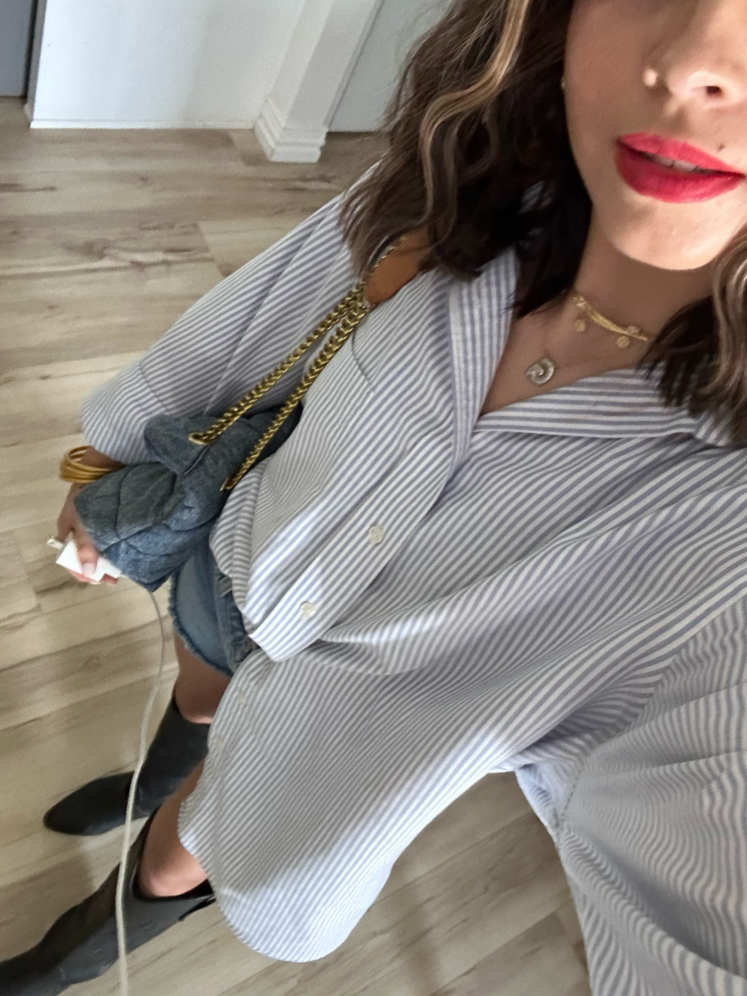 Date night fit 🖤 

Outfit, lifestyle finds, button down shirt, striped shirt, Amazon finds, jean shorts, black cowboy boots, bubble necklace, jewelry, gold jewelry, denim bag, lipstick

#LTKbeauty #LTKstyletip