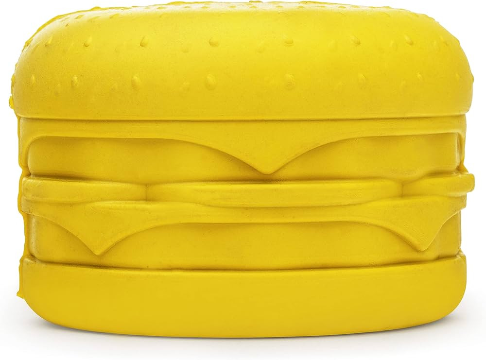 BULLYMAKE – Cheeseburger Rubber Chew Toy for Dogs – Rubber Toy for Dogs – Made in USA – T... | Amazon (US)