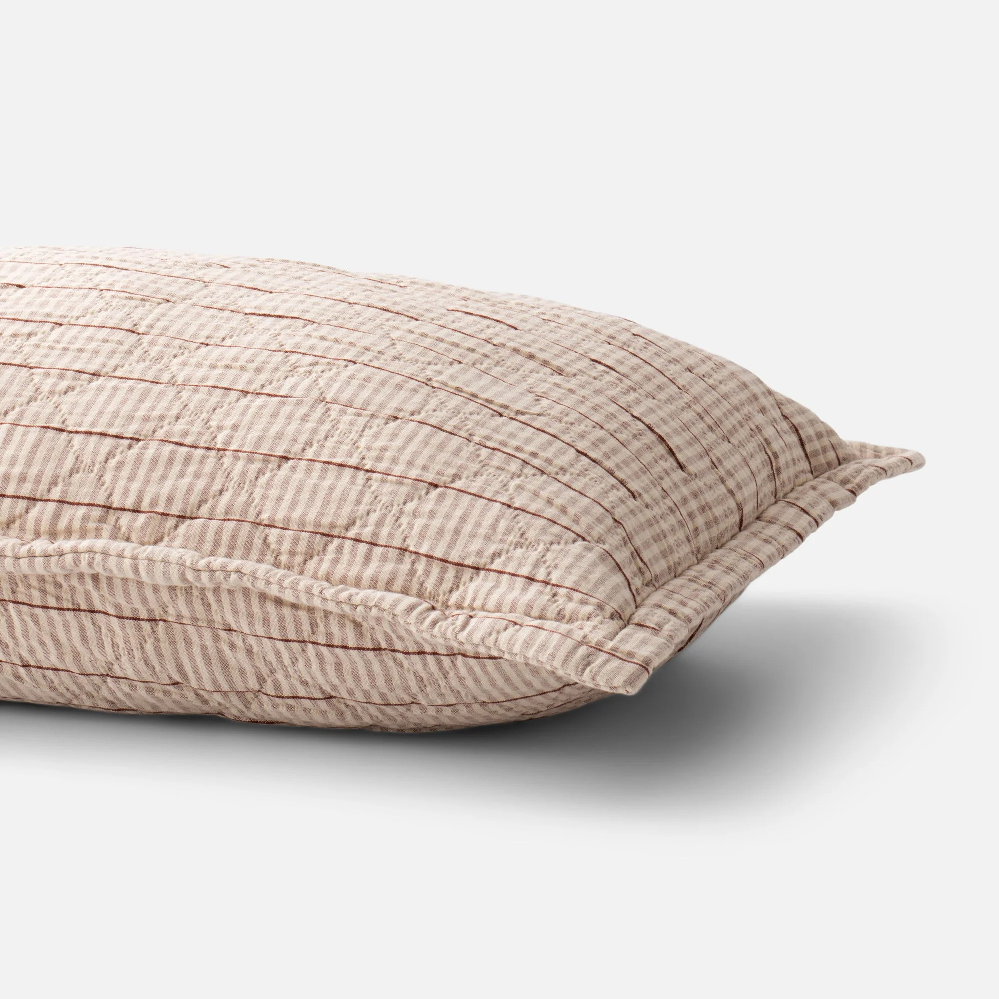 Diamond Ticking Quilted Pillow Sham | Schoolhouse