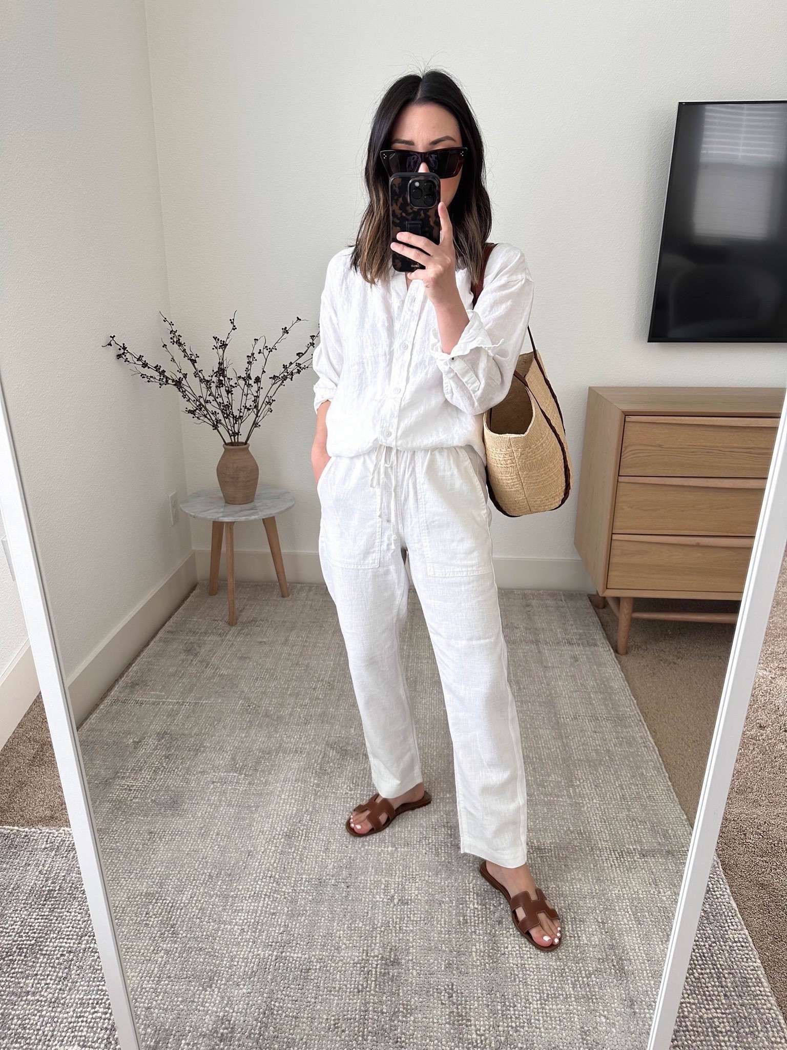 【SCENERITY】Ocean Linen Slacks Sandy Shores Linen Pants – Pink Ice