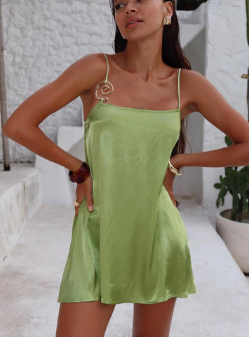Apple Cider Mini Dress Green | Princess Polly US
